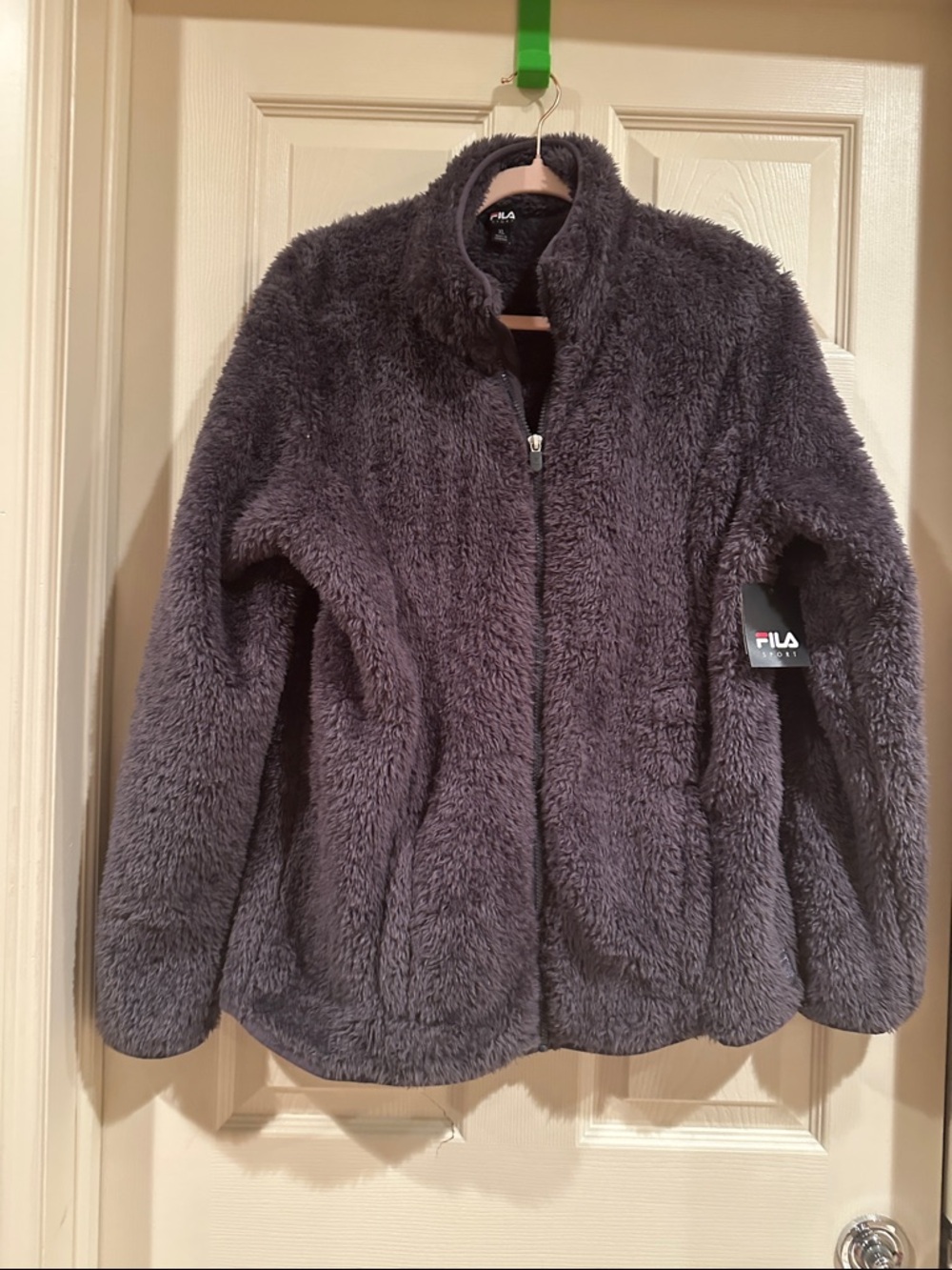 Fila Dark Gray Plush Teddy Jacket